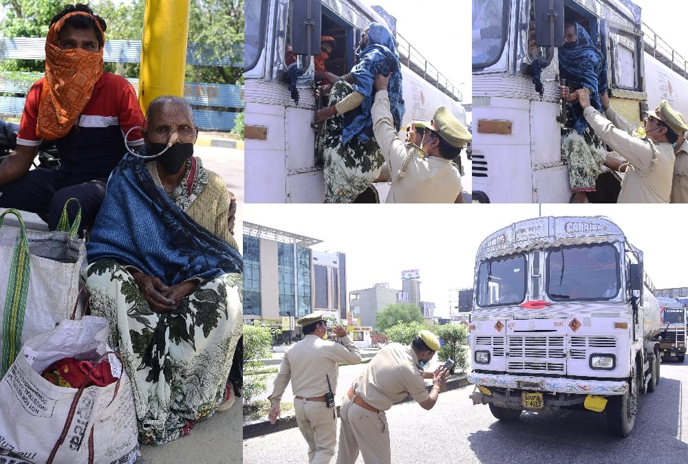 policemen helped cancer patient in lucknow