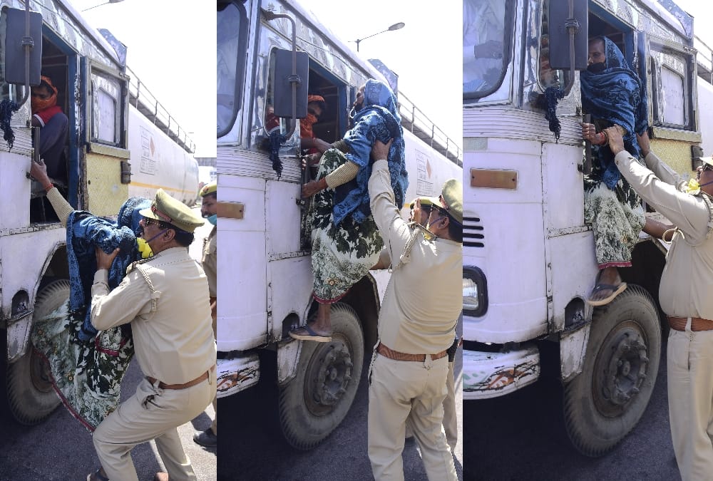 policemen helped cancer patient in lucknow