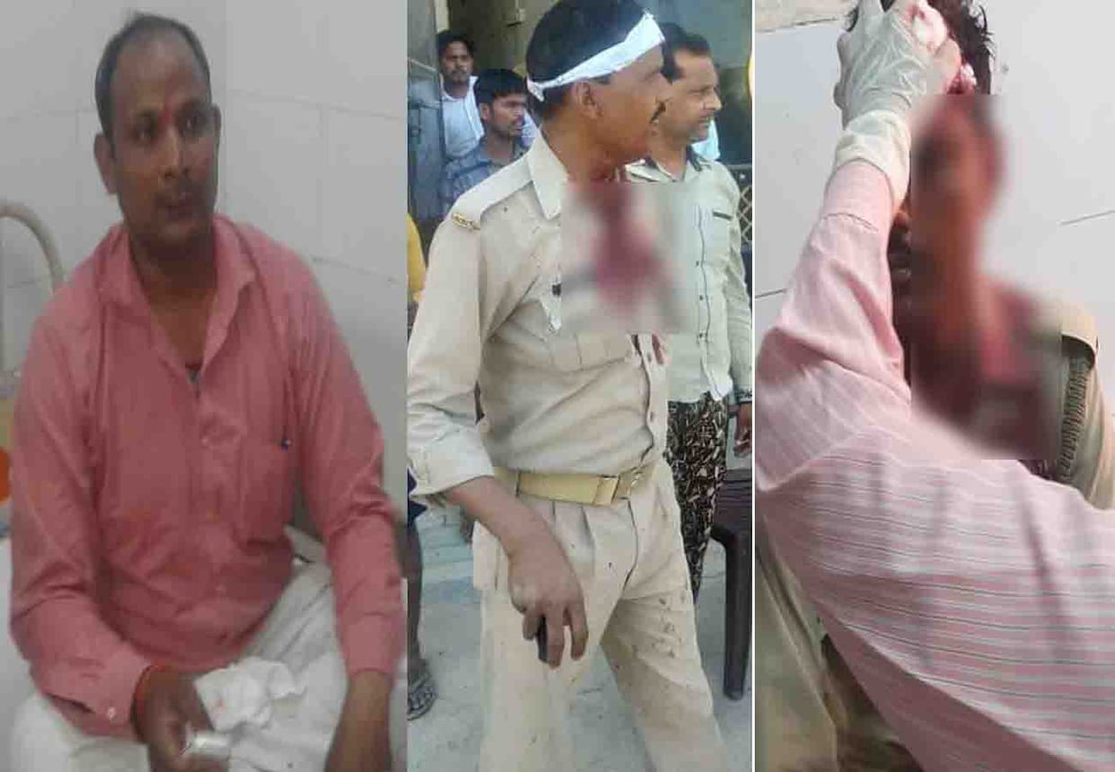 kannauj Lockdown news: attack on policeman, three injured