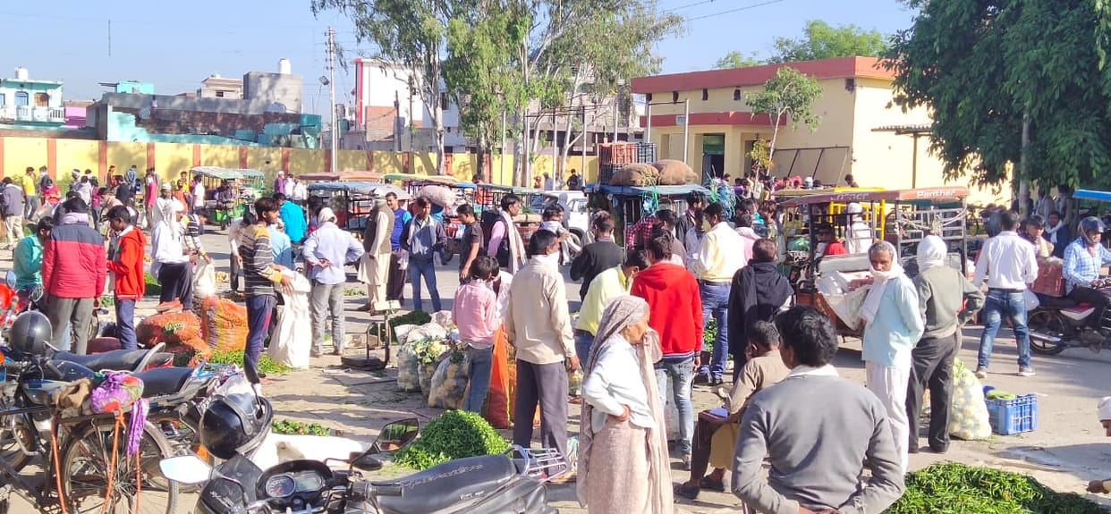 vegitable market social distancing