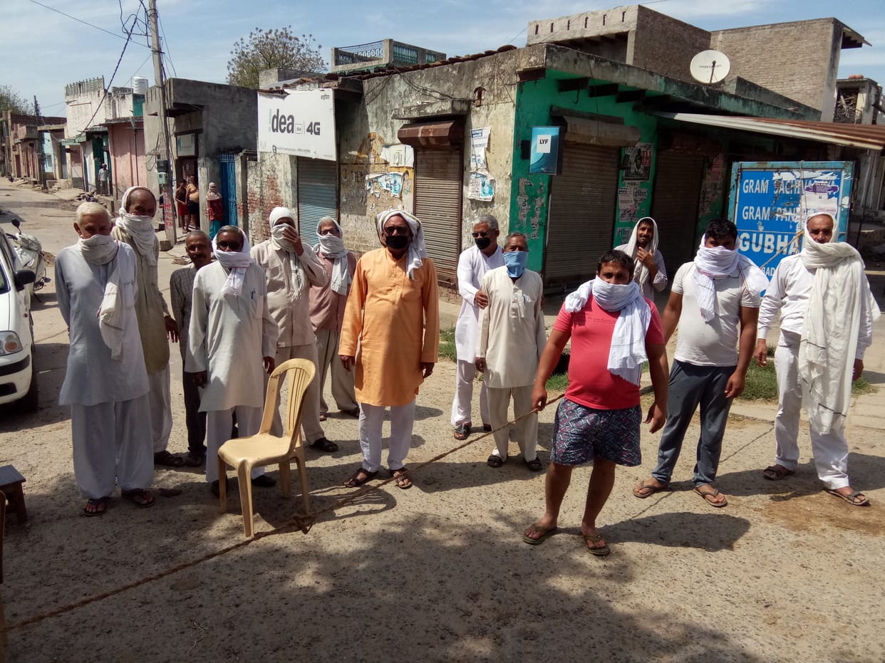 Peoples of Gubhana Village started Thikari Pahara due to KoronaVirous