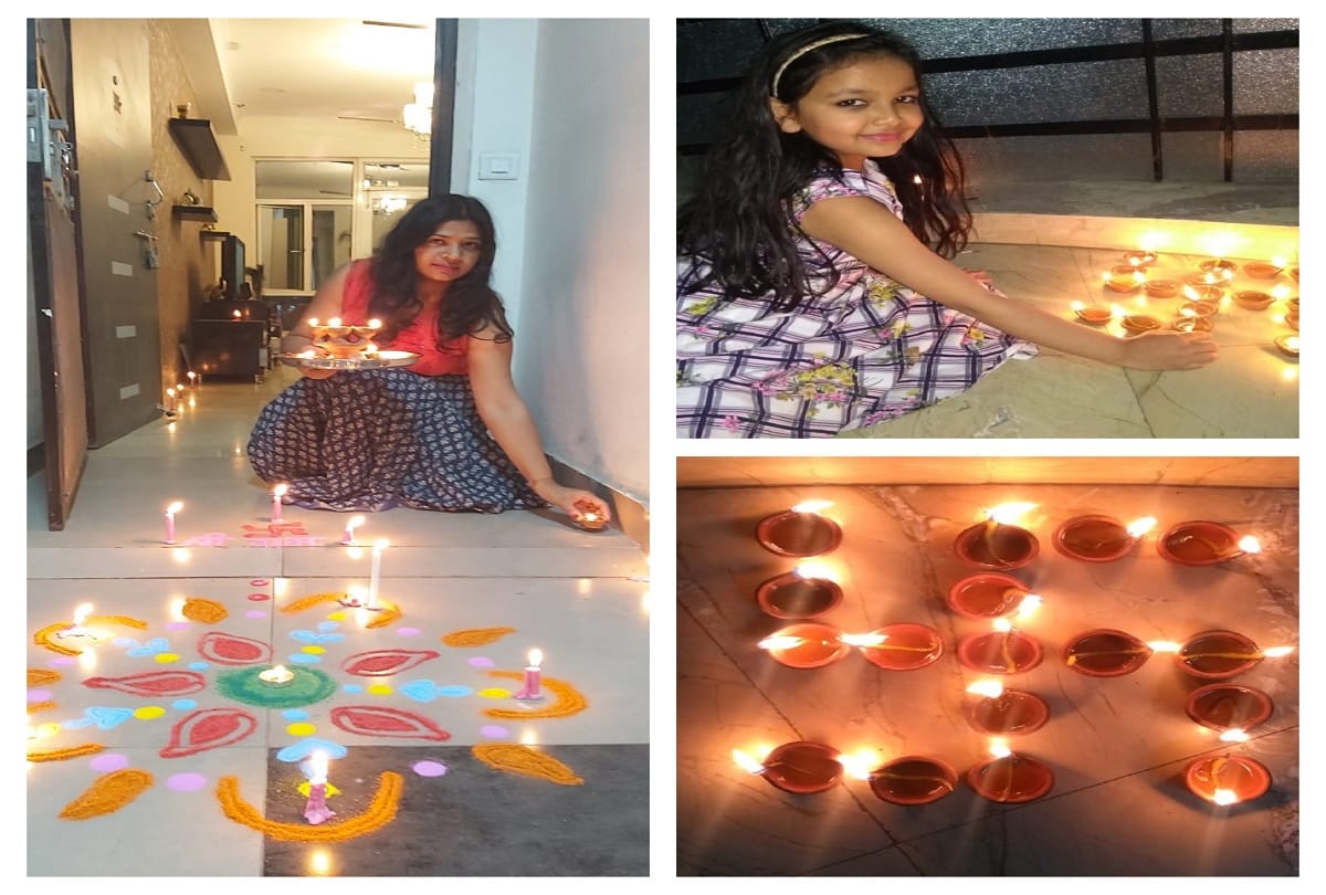 Coronavirus people celebrate ramnavmi 2020 by lighting candles at their homes before PM Modi