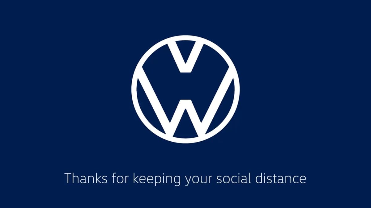 Coronavirus social distancing message makes its way into automobiles company logos