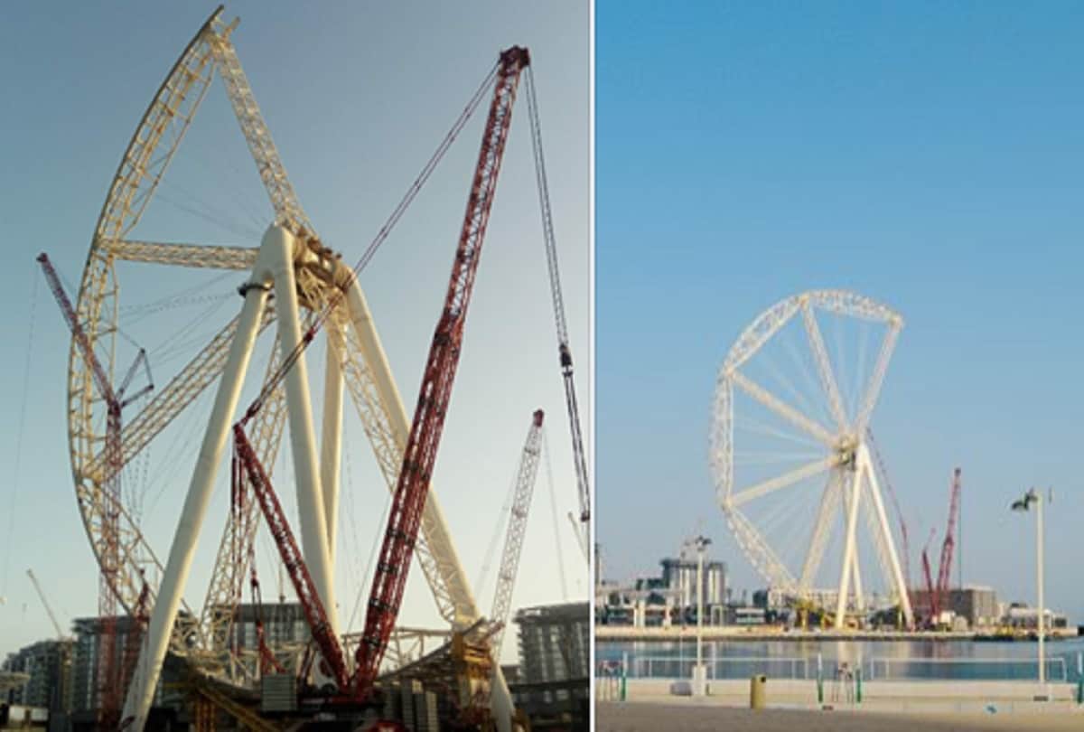 Worlds largest swing wheel which weighs five boeing jets and is twice as big as the London Eye