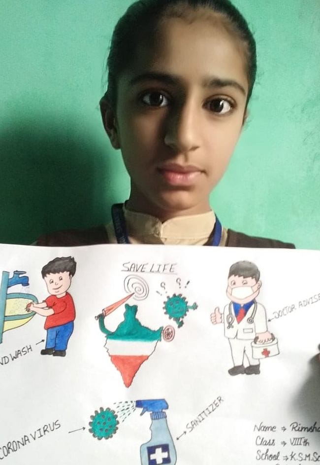 Remisha II in Corona Painting Awareness