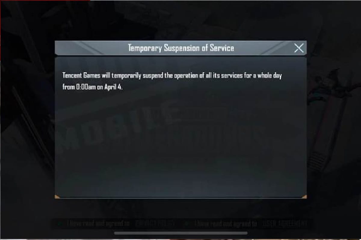 Temporary Suspension of Service