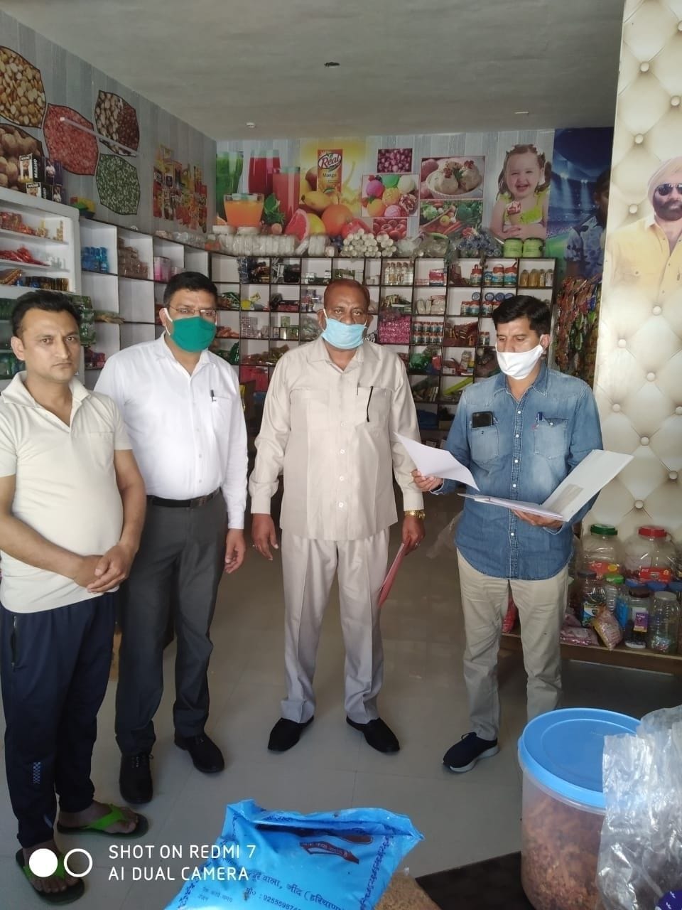 Invoices of 20 shopkeepers selling goods at prices higher than MRP