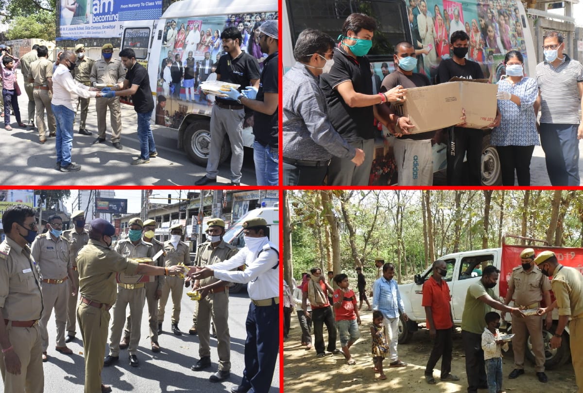 Amar Ujala foundation Distributed Food hunger people in gorakhpur
