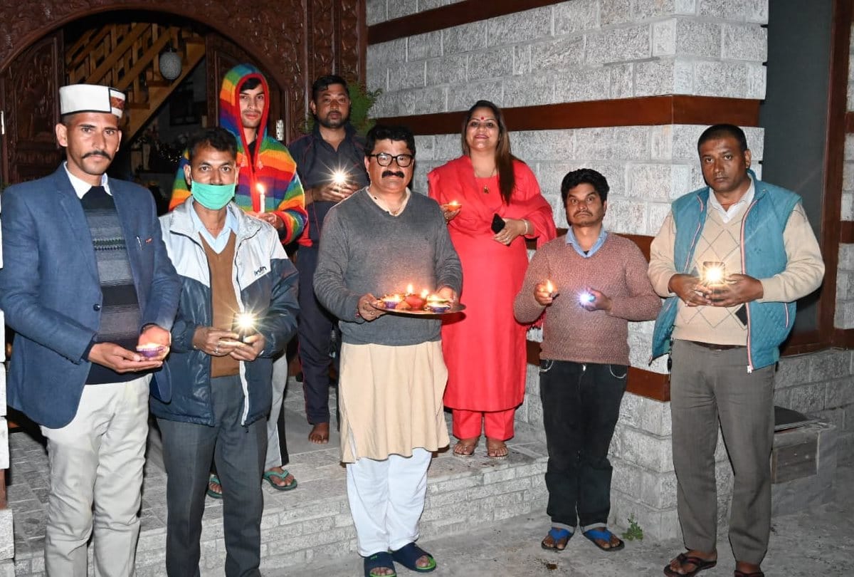 pm narendra modi diya jalao call supported in Himachal Pradesh