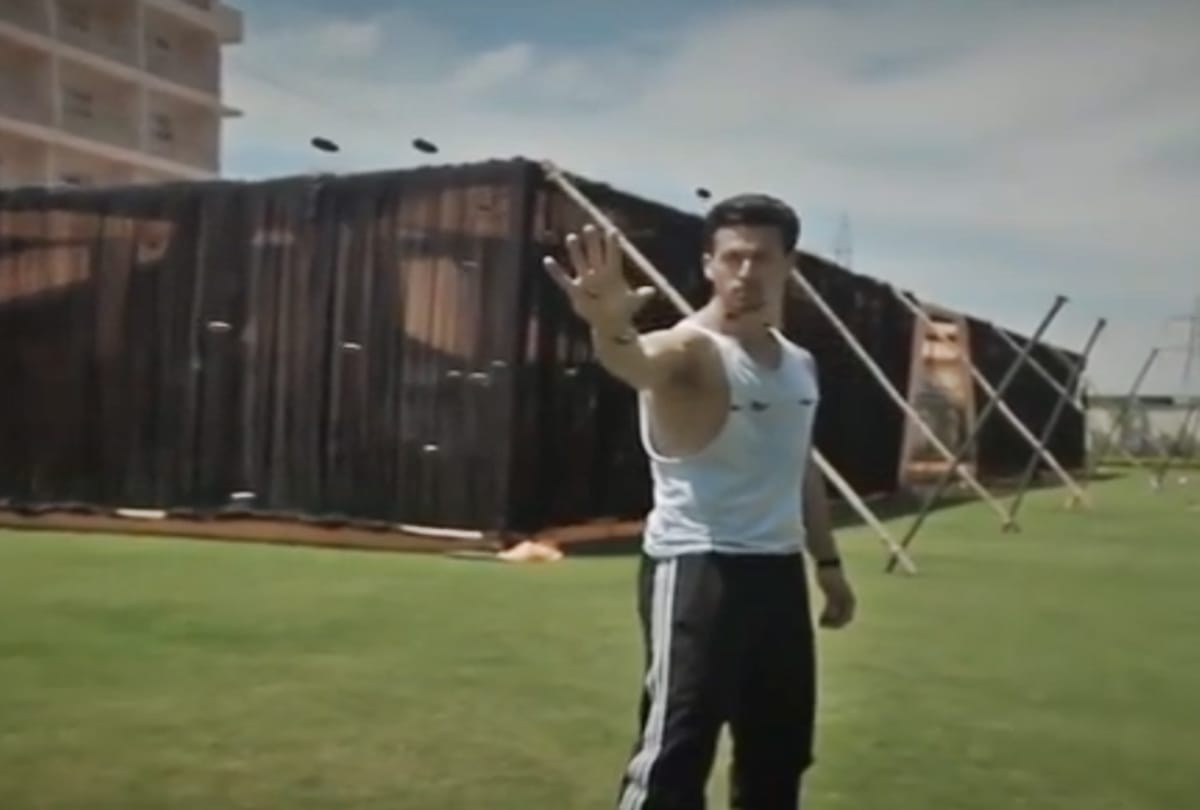 Tiger Shroff recreated a famous scene on instagram from the Matrix movies Starring Keanu Reeves