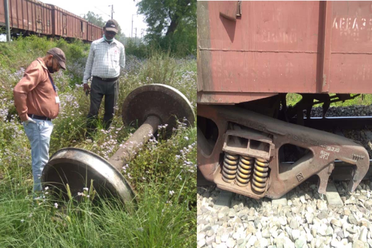 Lockdown: A box of goods train derailed  in Bijnor District