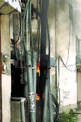 Power tripping increased, fire in transformer