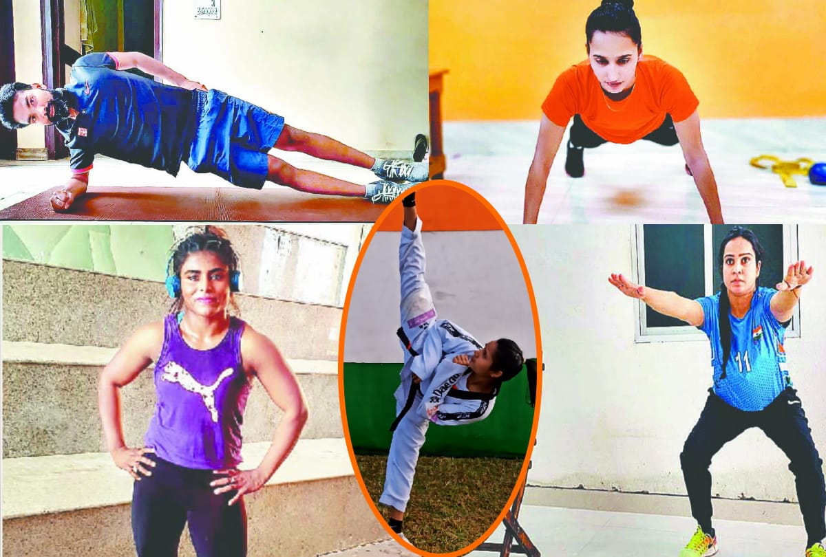 Players staying healthy while staying at home due to Corona lockdown in gorakhpur