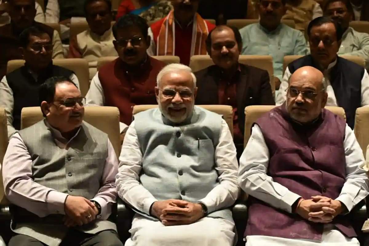 जेपी नड्डा-नरेंद्र मोदी-अमित शाह