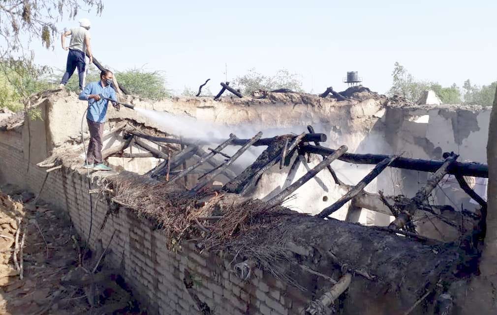 Property worth lakhs destroyed due to fire in three houses