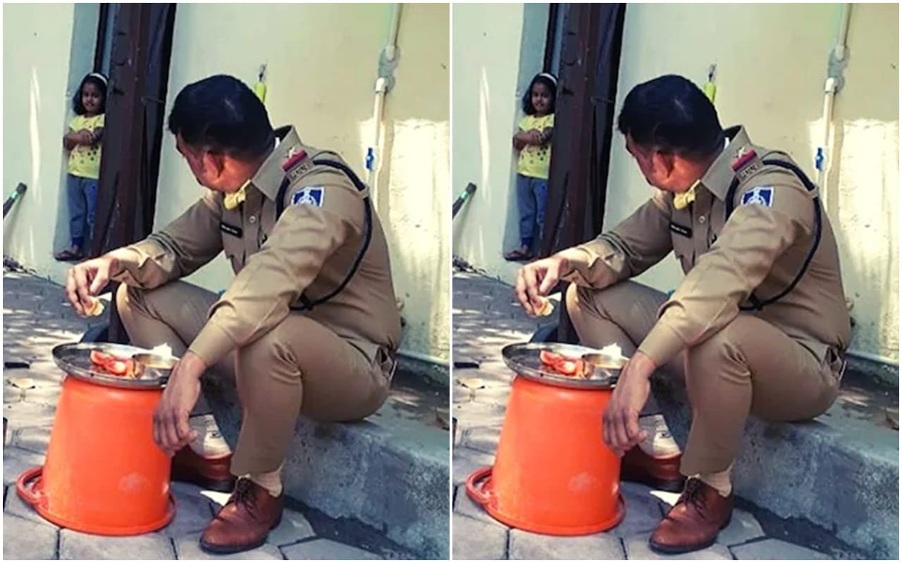 कोरोना मरीज ने मांगी मछली, डॉक्टर ने अपने हाथों से खिलाई, वायरल हो रहीं तस्वीरें