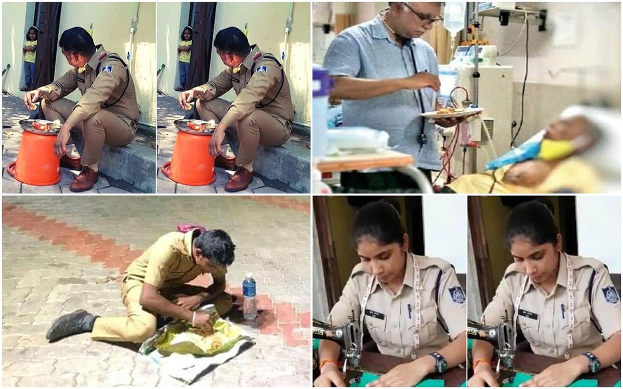 कोरोना मरीज ने मांगी मछली, डॉक्टर ने अपने हाथों से खिलाई, वायरल हो रहीं तस्वीरें