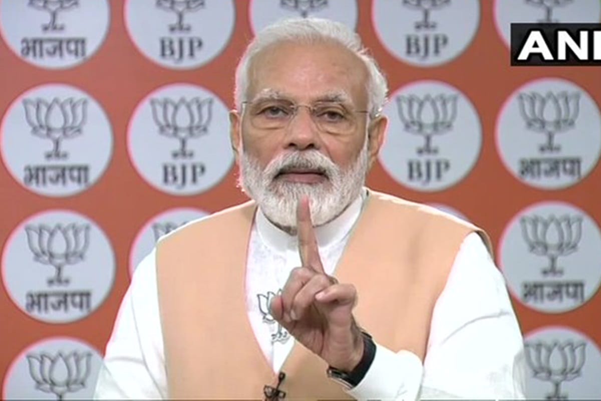 covid 19 PM Modi says fight against coronavirus is long urge BJP workers to take five resolution on foundation day