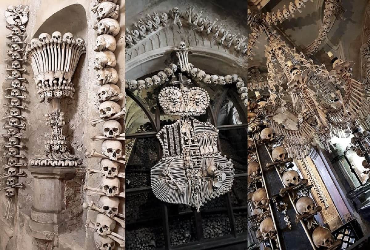 Sedlec Ossuary The church of Bones adorned with 70 thousand human skeletons