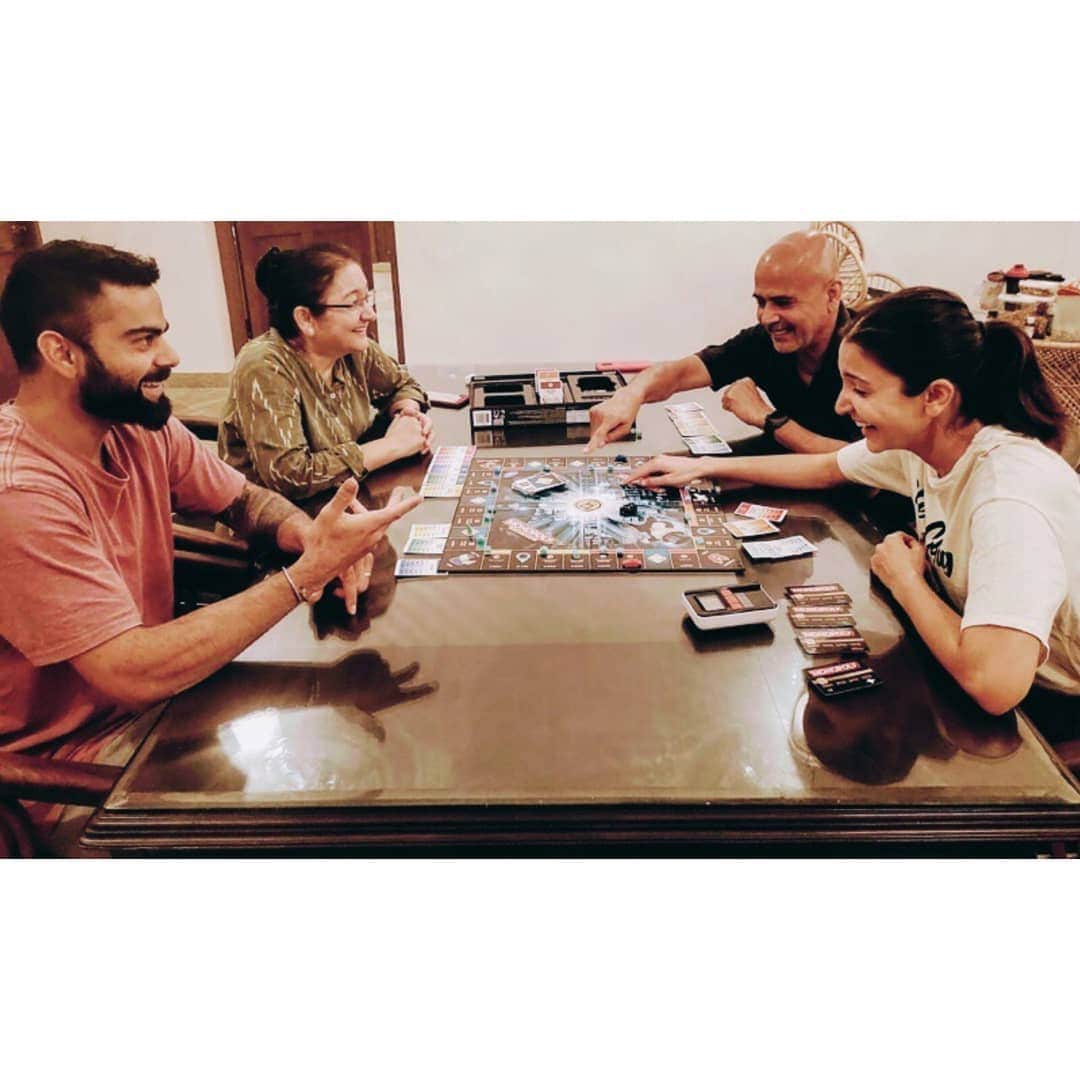 Anushka Sharma and Virat Kohli enjoy a game of Monopoly with family amid lockdown