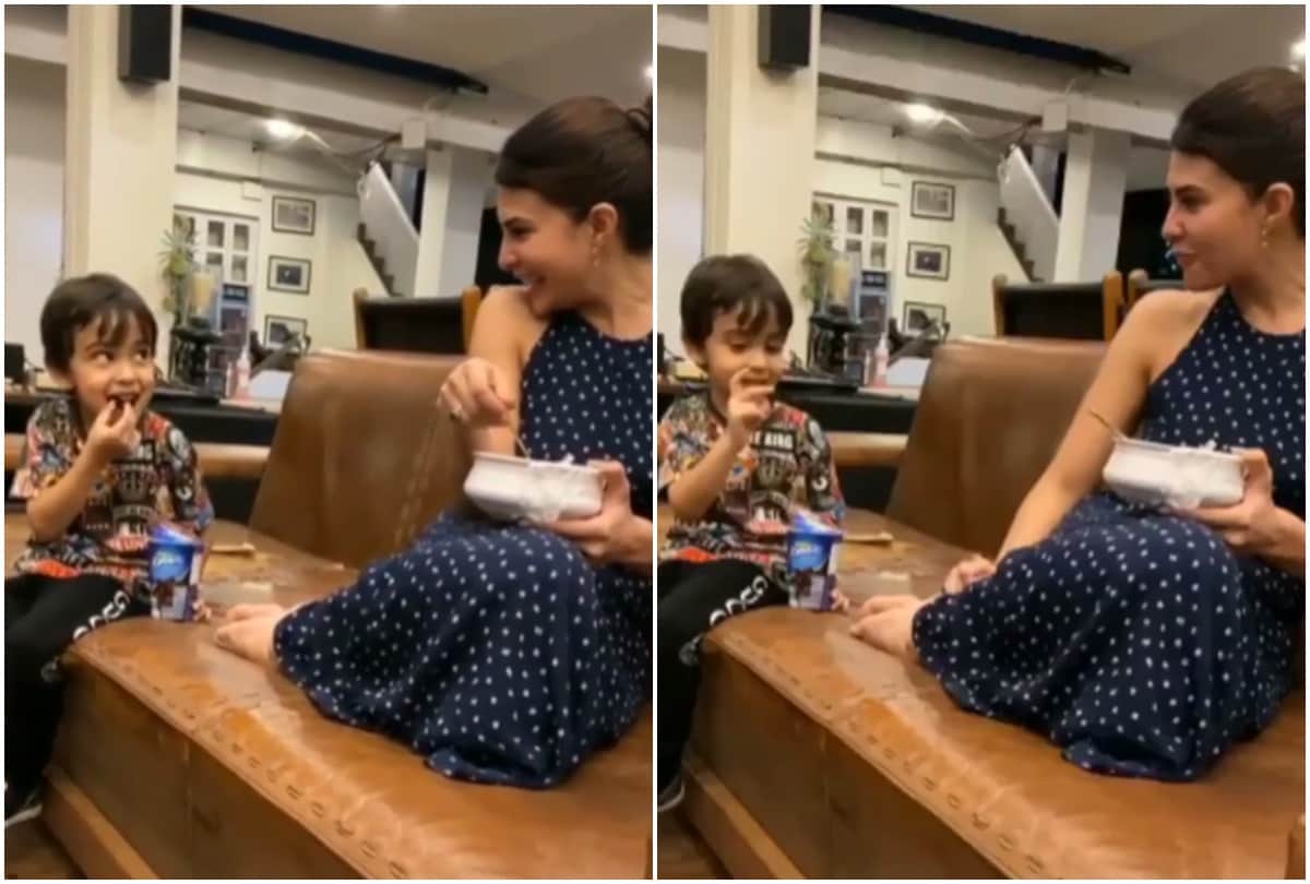 Jacqueline Fernandes Doing Masti With Salman Khan Nephew Ahil Sharma Video Viral