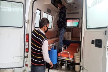 coronavirus: four positive sent Tanda from ambulance, nine panchayats of Teesa sealed