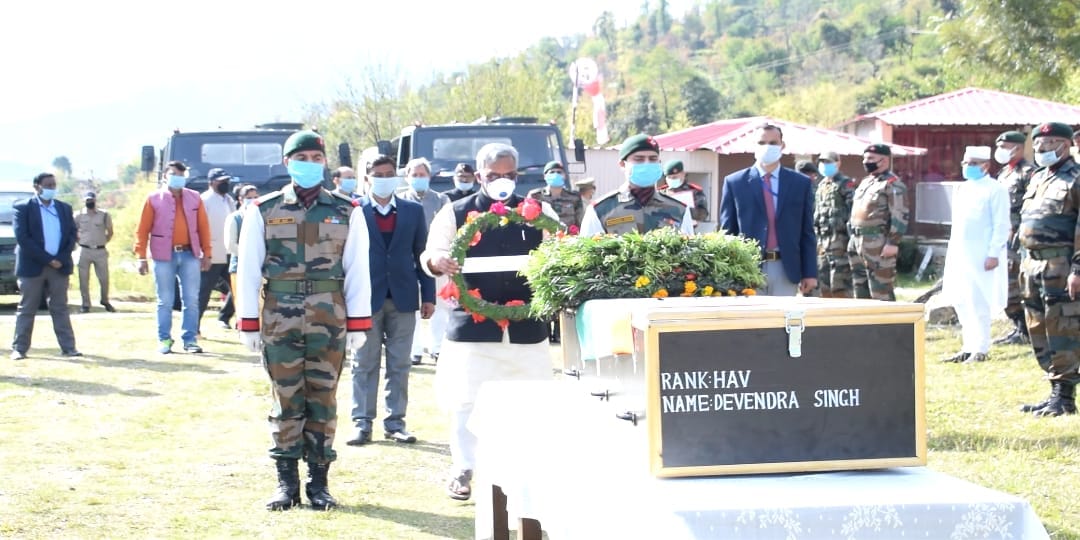 uttarakhand army soldier devendra singh martyr in jammu kashmir kupwara
