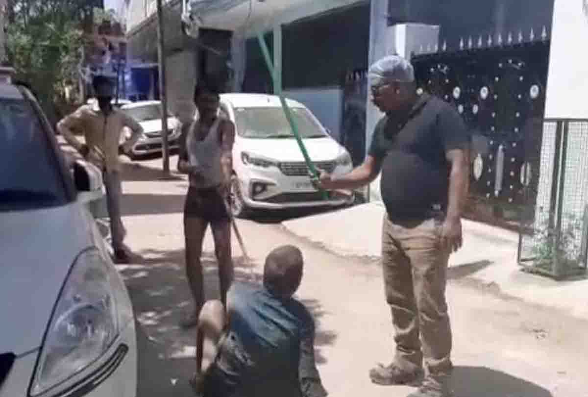 S-10 members beaten deceptive to a corona suspect, tied with rope