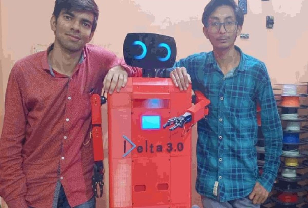 Coronavirus fight sharda university students make robot who will sanitize and give medicines