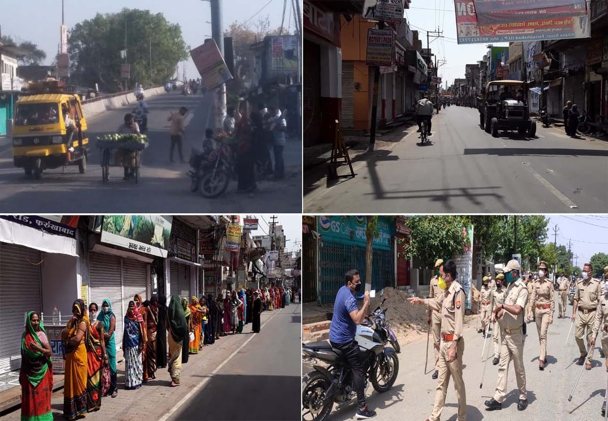 15th day of lockdown, see the condition of surrounding districts including Kanpur