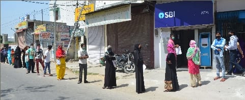 See the situation of banks: half staff, server down too, people don't care about social distance