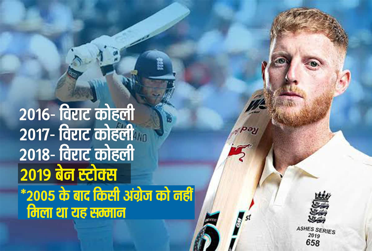 Ben Stokes first Englishman to win Wisden cricketer of the year since 2005, Ends Virat Kohli run