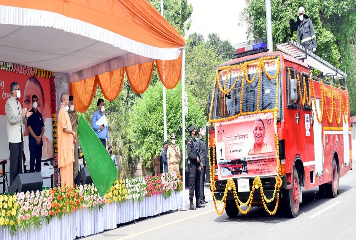 CM Yogi inaugurates 56 fire tenders in phase one in Lucknow