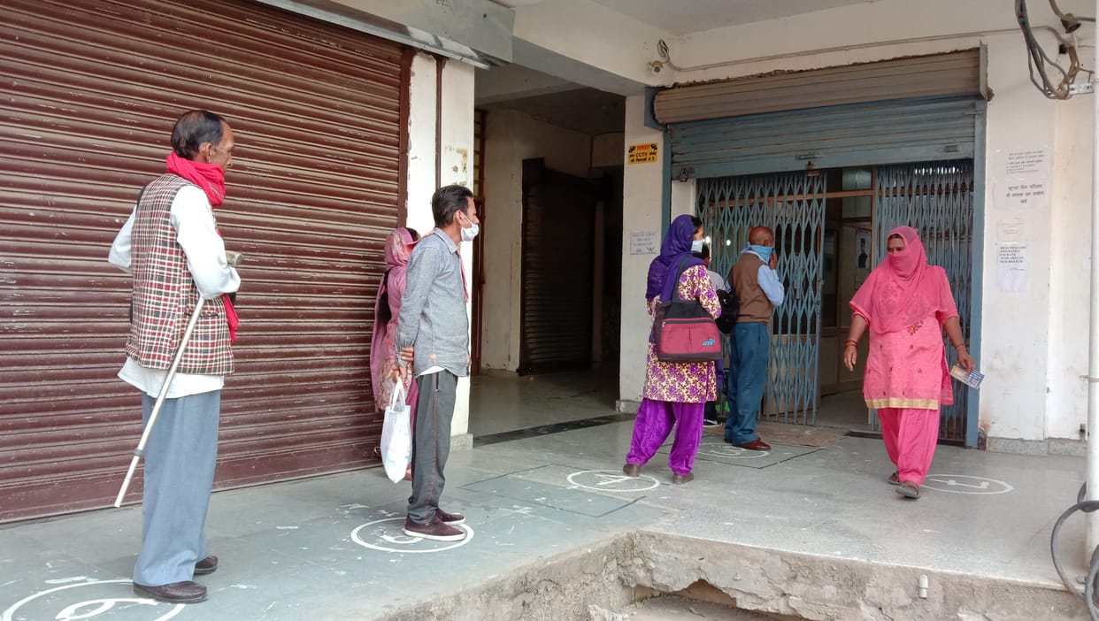 circle outside the bank