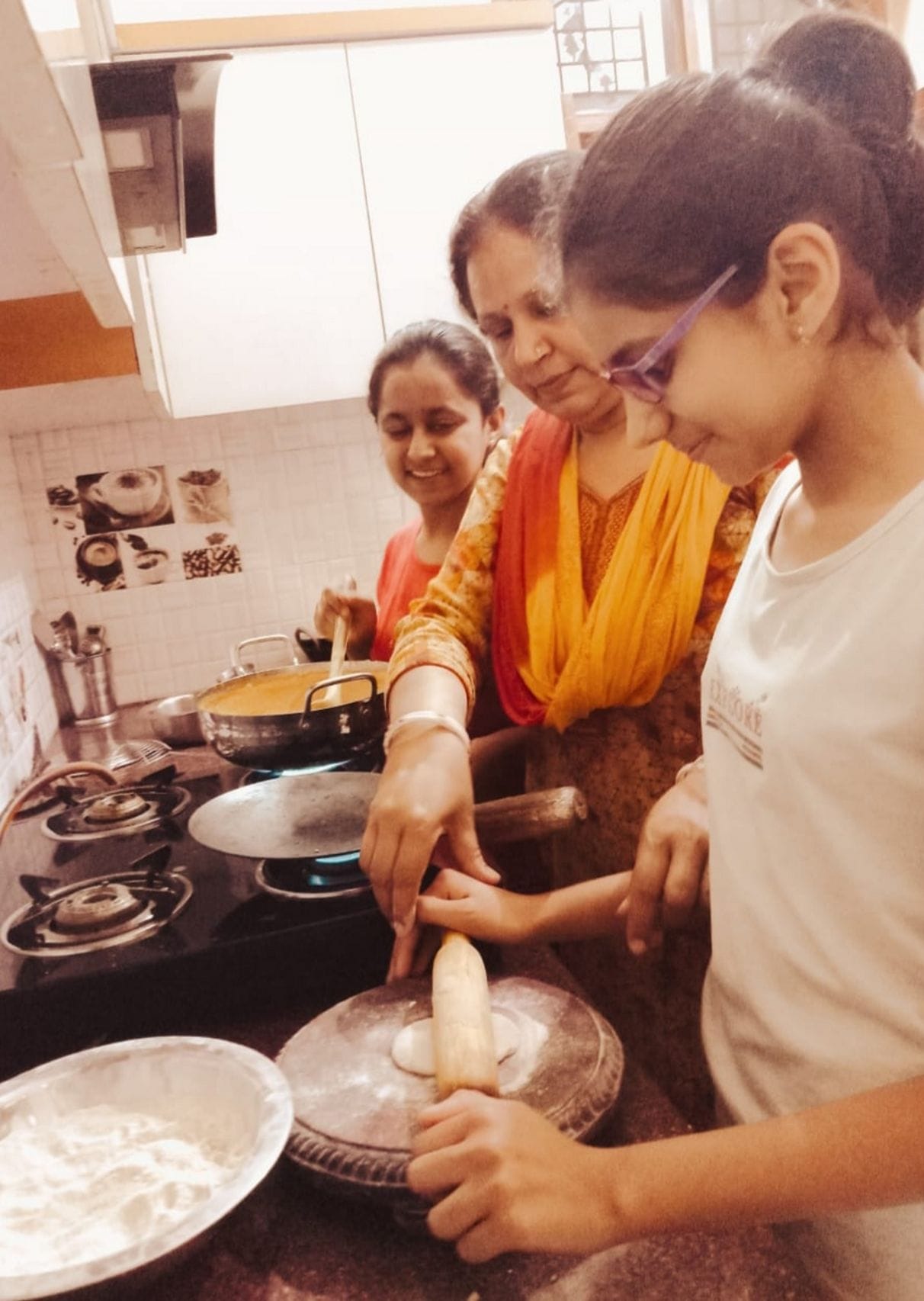 Daughters are learning to cook delicious dishes in lockdown