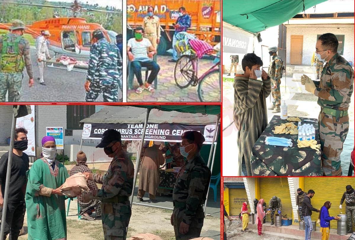 Coronavirus in Jammu Kashmir (J&K) News in Hindi, Indian army ready to defeat coronavirus and helping people
