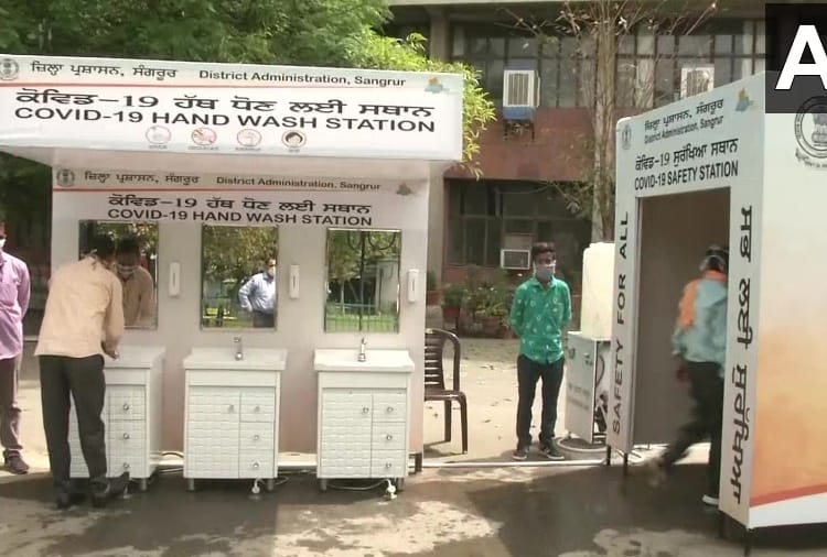 District Administration has set up a disinfectant tunnel in Sangrur