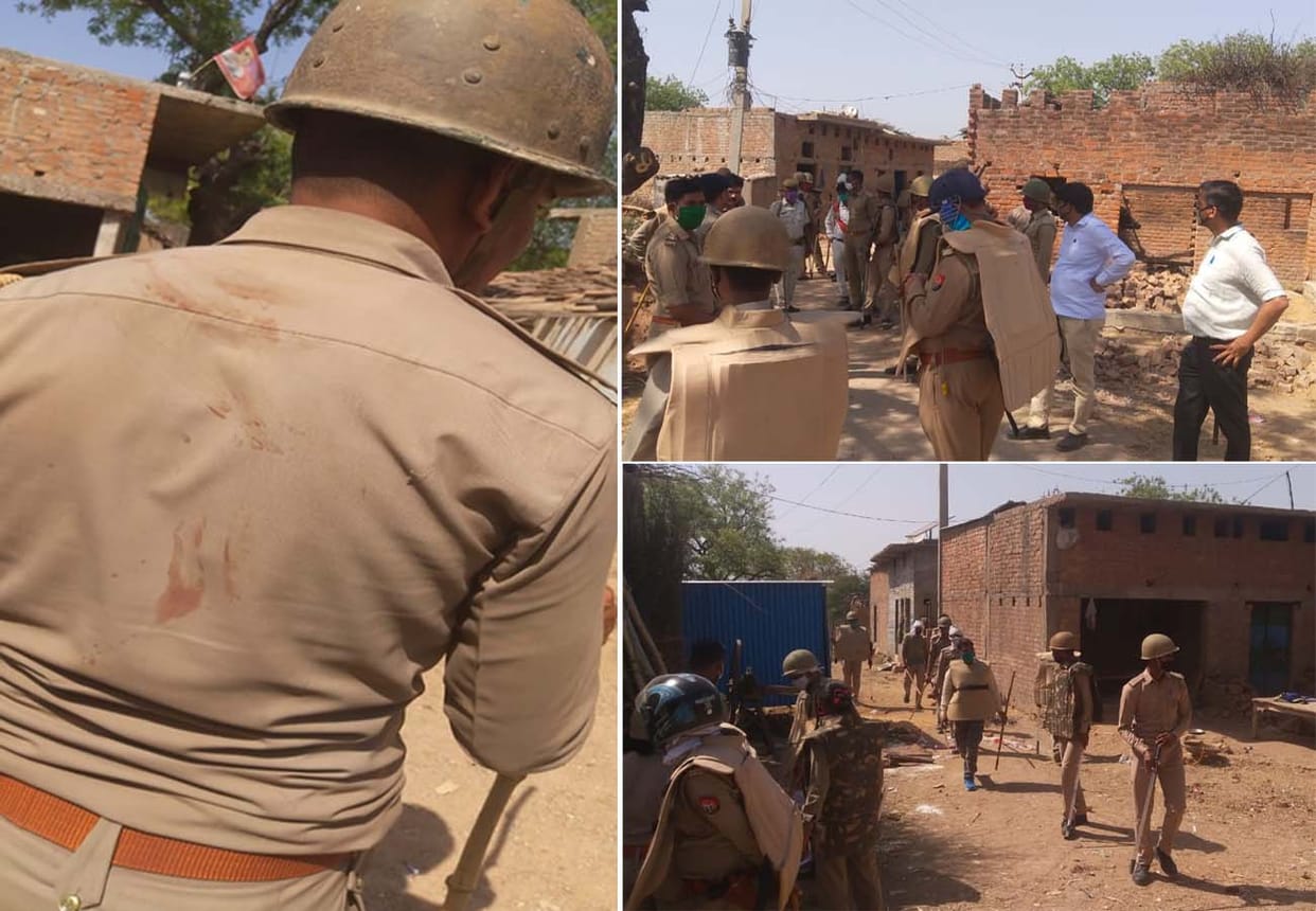 Stones on police, police station incharge and two soldiers injured in chitrakoot