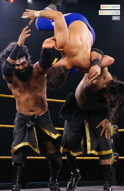 Bhadohi's son rinku back on one's of Canadian couple in the WWE ring in a few minutes
