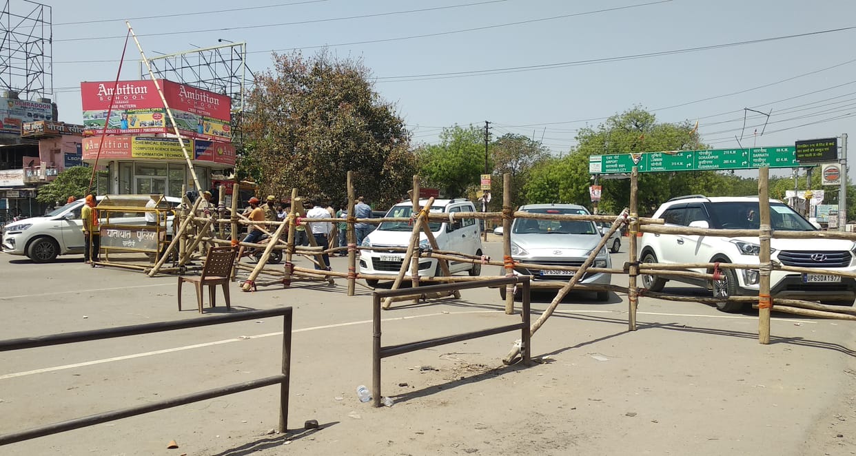 Barricades were also done inside the city by planting bamboo bullets