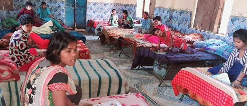 Social distancing was also done in ashrams