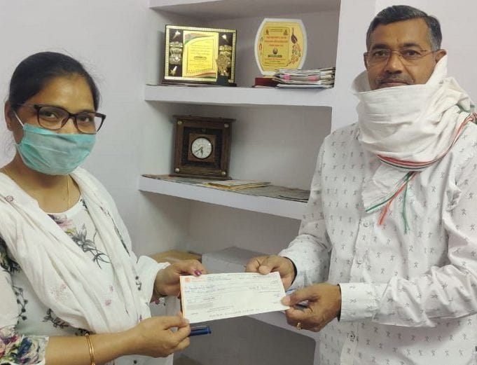 Women's service organization sent help to the relief fund