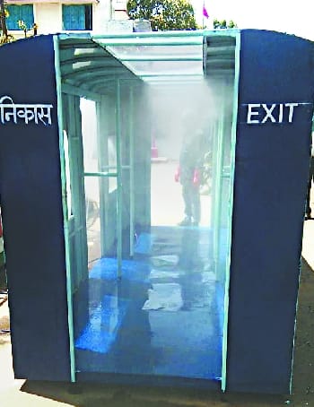 Now entry will be made in railway workshop only through sanitizer tunnel