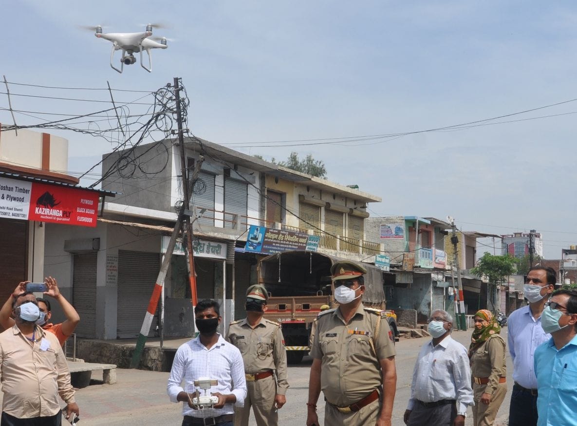 Surveillance with drone cameras in hotspot areas