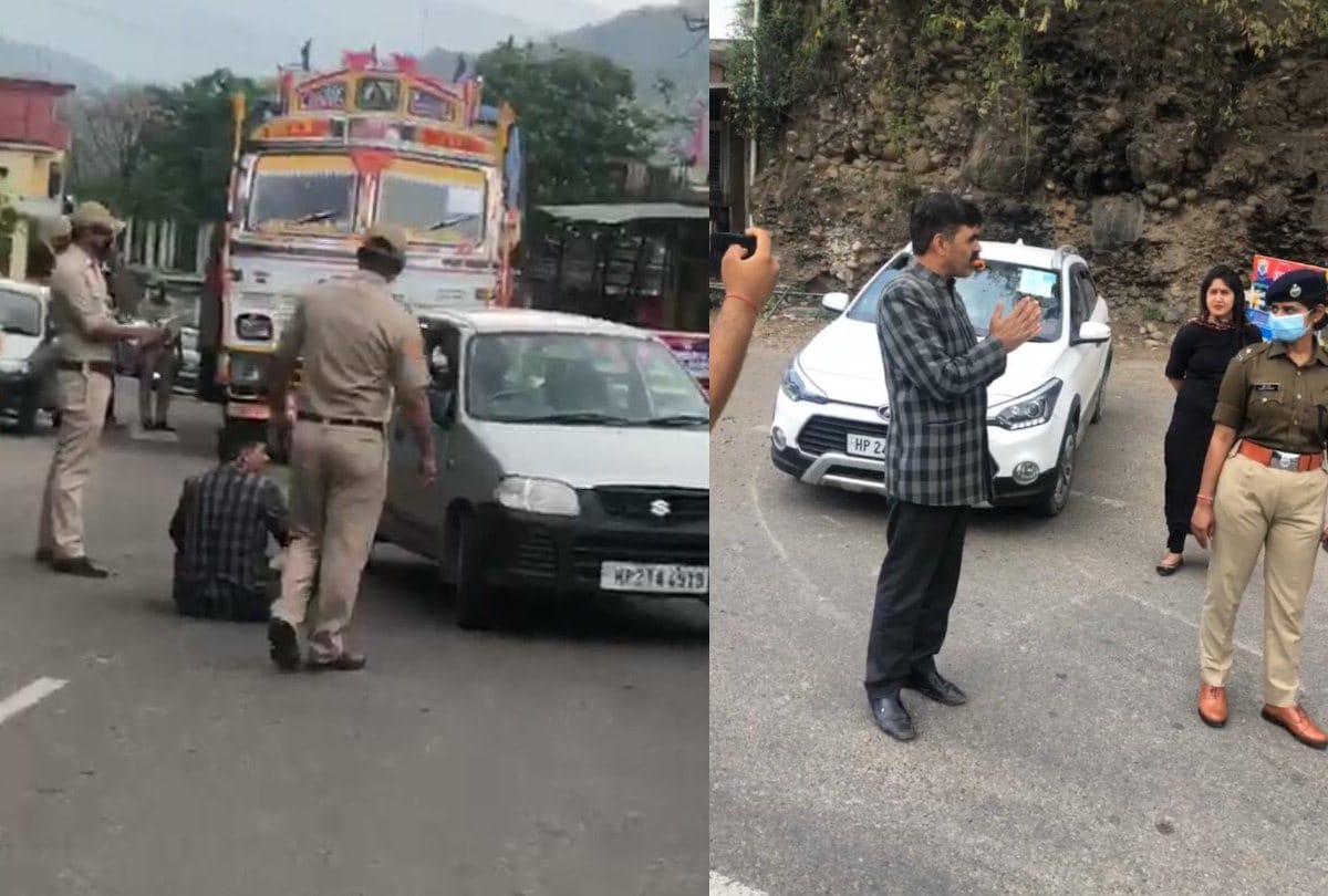 EX Congress MLA Bumber Thakur Dharna on Road in ghumarwin in bilaspur in himachal pradesh
