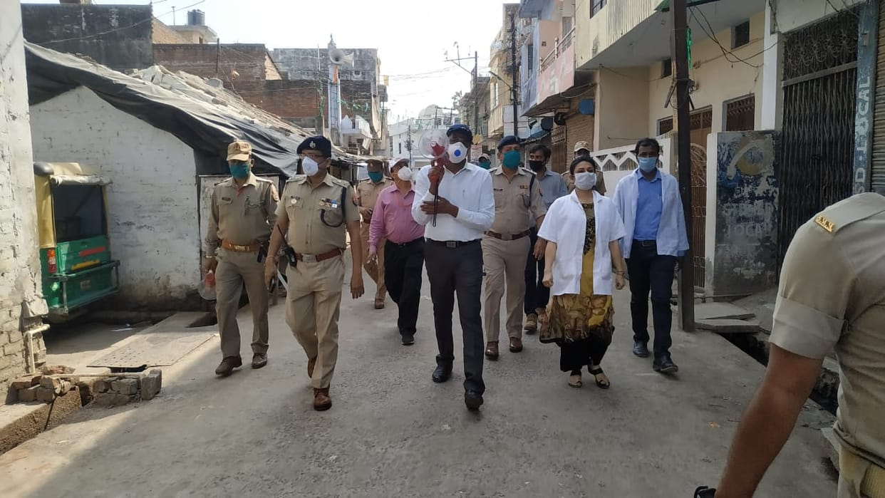 Police Strict action against violating lockdown order in Gorakhpur