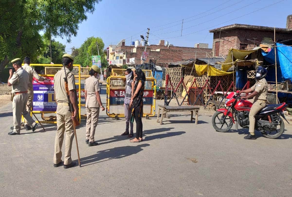 auraiya Lockdown News in Hindi, Outside police vigil, stay indoors