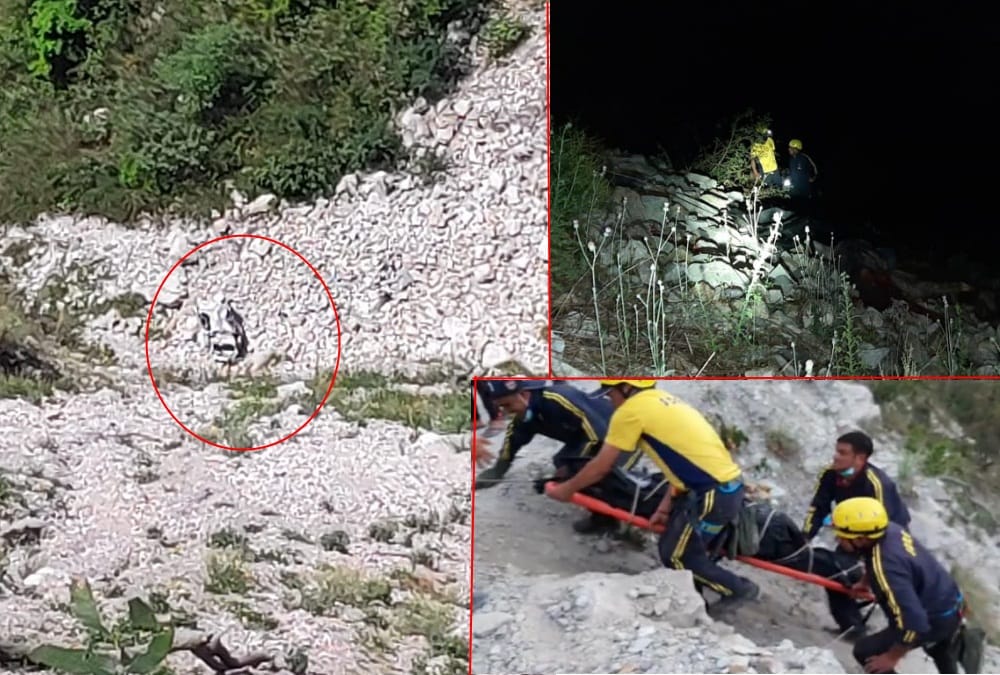 Three people Died In Car fell into ditch In Pauri During Going to Meet Sick Relative, Photos
