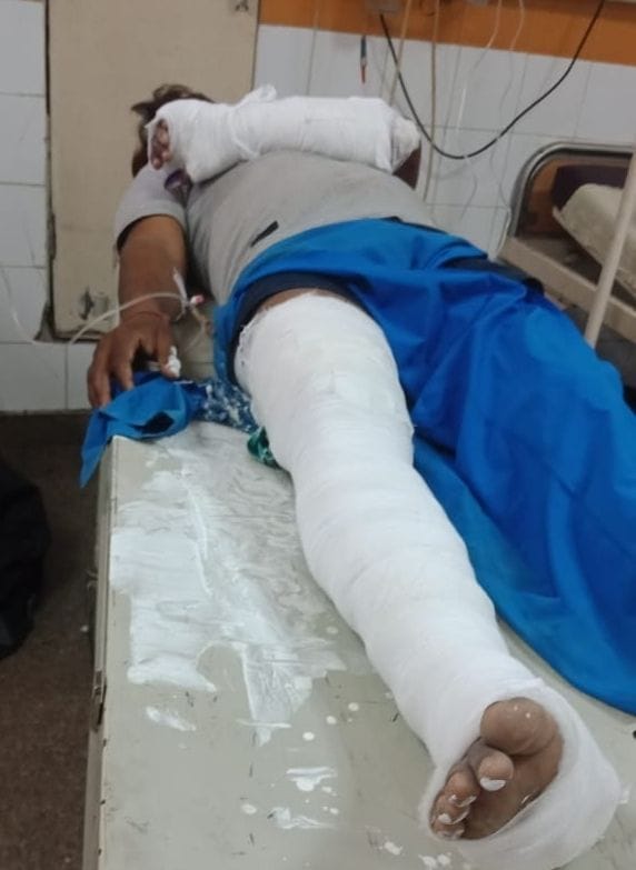 attack on farmers, breaked hand and leg,  firing, land dispute, sonipat