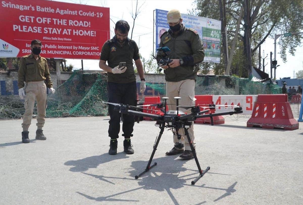 lockdown in Jammu Kashmir (J&K) news in Hindi, drones monitored on every movement of people